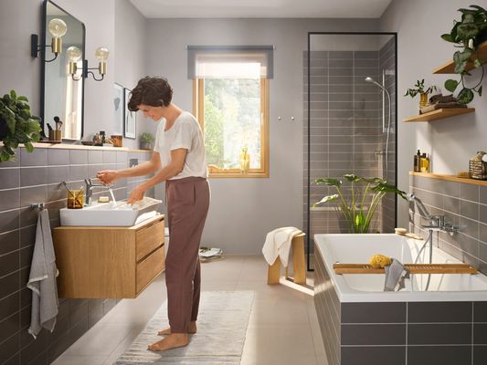 Hansgrohe AP-Wannenmischer, Farbe chrom Bild 5
