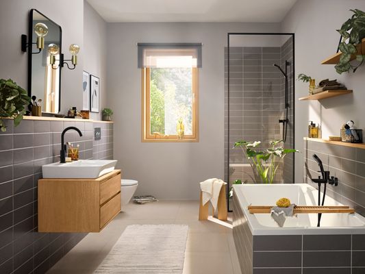 Hansgrohe Wannenmischer Aufputz Rebris E MSW, Farbe schwarz Bild 5