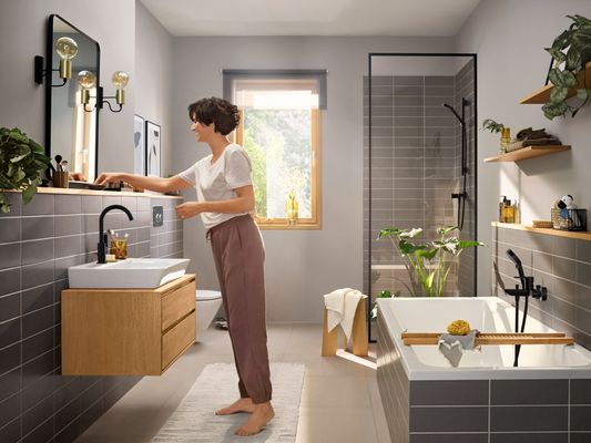 Hansgrohe Wannenmischer Aufputz Rebris E MSW, Farbe schwarz Bild 7