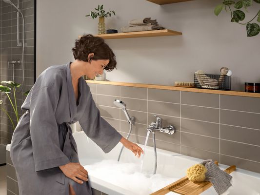 Hansgrohe AP-Wannenmischer, Farbe chrom Bild 6