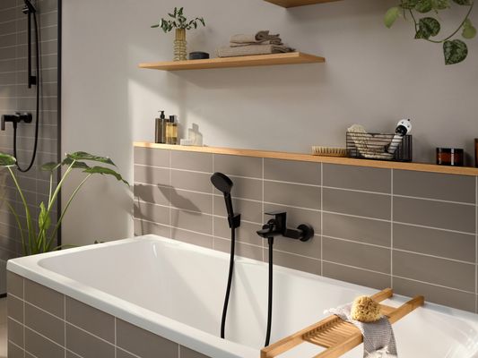 Hansgrohe Wannenmischer Aufputz Rebris E MSW, Farbe schwarz Bild 8