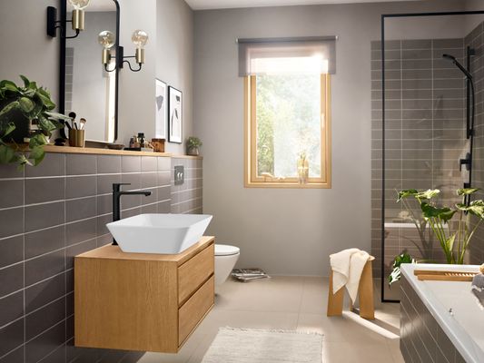 Hansgrohe Waschtischmischer Rebris E 240 CoolStart mit Zugstange MSW, Farbe schwarz Bild 4