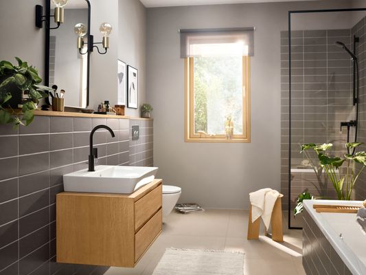 Hansgrohe Einhebel-Waschtischmischer Rebris E 210 Schwenkauslauf mit Zugstange MSW, Farbe schwarz Bild 5