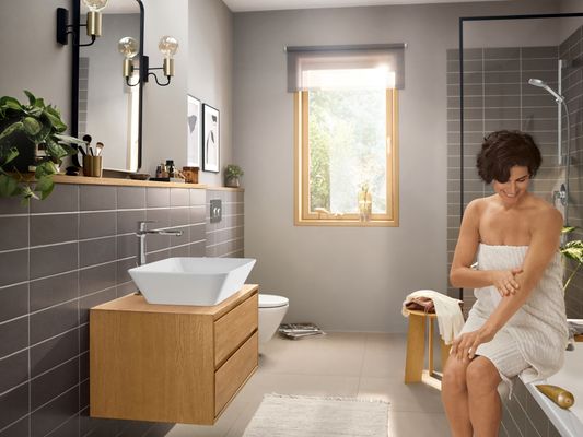 Hansgrohe Waschtischmischer Rebris E 240 CoolStart mit Zugstange, Farbe chrom Bild 6