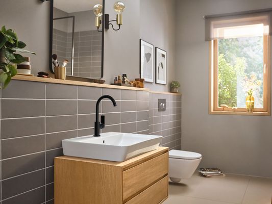 Hansgrohe Einhebel-Waschtischmischer Rebris E 210 Schwenkauslauf mit Zugstange MSW, Farbe schwarz Bild 7