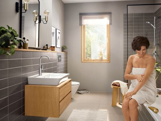 Hansgrohe E Einhebel-Waschtischmischer 210 Schwenkauslauf, mit Zugstange, Farbe chrom Bild 6