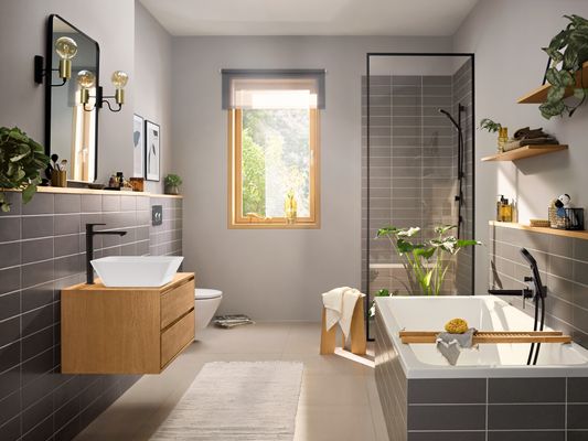 Hansgrohe Waschtischmischer Rebris E 240 CoolStart mit Zugstange MSW, Farbe schwarz Bild 7