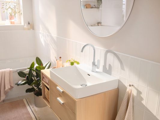 Hansgrohe S Einhebel-Waschtischmischer 210, mit Ablaufgarnitur, schwenkbar, Farbe chrom Bild 5