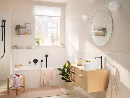 Hansgrohe Waschtischmischer Rebris S 240 CoolStart mit Zugstange MSW, Farbe schwarz Bild 7