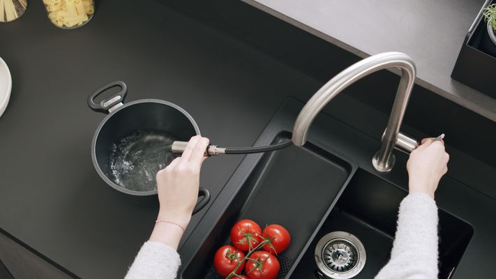 Hansgrohe Spültischmischer 210 Talis M54 Ausziehbrause 2jet edelstahl-optik, 435 mm, Farbe silber Bild 7