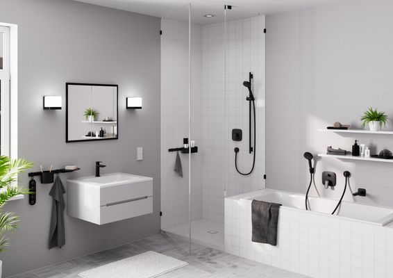 Hansgrohe Brauseset Vernis Blend Vario, mit Unica S Puro Typ 65 matt, Farbe schwarz Bild 10