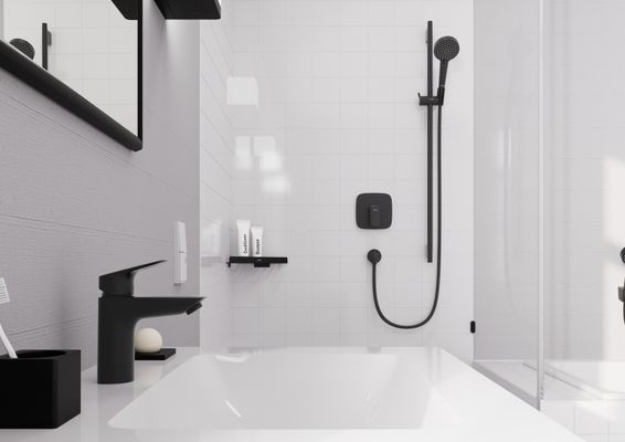 Hansgrohe Brauseset Vernis Blend Vario, mit Unica S Puro Typ 65 matt, Farbe schwarz Bild 12