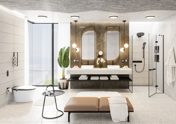 Hansgrohe Papierrollenhalter AddStoris, ohne Deckel, 77 x 40 x 40 mm, Farbe schwarz Bild 5