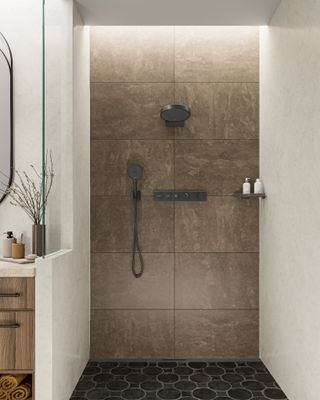Hansgrohe Brausehalter FixFit Q Porter KS, für Handbrause BBC, Farbe black chrome Bild 3