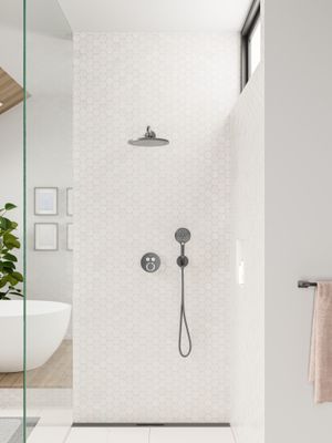 Hansgrohe Handbrause Raindance Select S 120 3jet, Ø, 3-Strahl, brushed, 125 mm, Farbe black chrome Bild 7