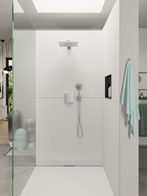 Hansgrohe Wandanschlussbogen FixFit E Porter KS, mit Handbrausehalter, verchromt, Farbe chrom Bild 3