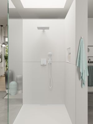 Hansgrohe Kopfbrause Raindance E 300 1jet mit Brausearm 390 mm matt, 110 x 300 x 540 x 540 mm, Farbe weiß Bild 3