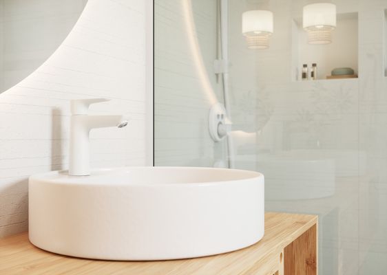 Hansgrohe Einhebel-Waschtischmischer, ComfortZone110, mit Ablaufgarnitur,112 mm, Farbe weiß Bild 9