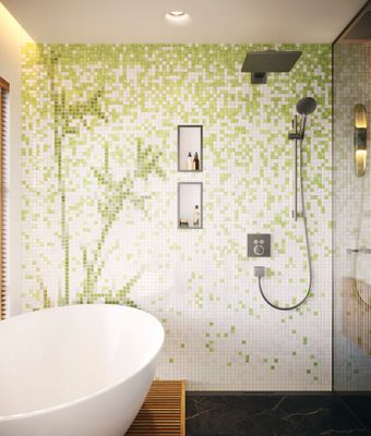 Hansgrohe Wandanschlussbogen FixFit Square Anschluss.Knst, mit RV, 1/2", Brushed, Farbe black Bild 7