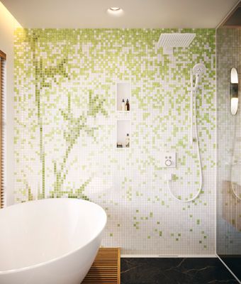 Hansgrohe Kopfbrause Raindance E 300 1jet mit Brausearm 390 mm matt, 110 x 300 x 540 x 540 mm, Farbe weiß Bild 6