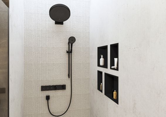 Hansgrohe Handbrause Rainfinity 130 3jet Ø, 3-Strahl, matt, 130 mm, Farbe schwarz Bild 13