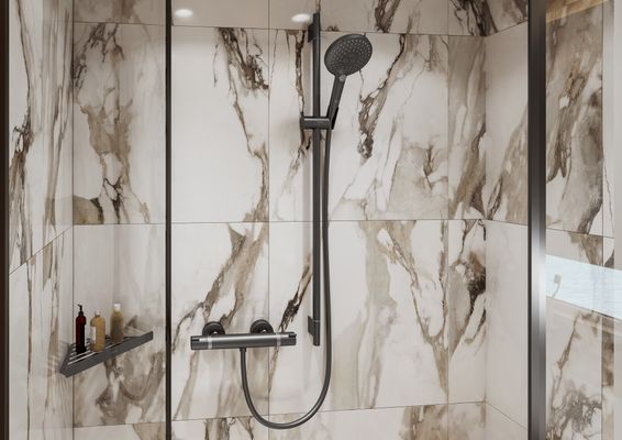 Hansgrohe Brausenstange Unica S Puro 650 mm BBC, 718 mm, Farbe black chrome Bild 7