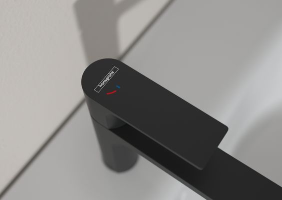 Hansgrohe Waschtischmischer Rebris S 240 CoolStart mit Zugstange MSW, Farbe schwarz Bild 2
