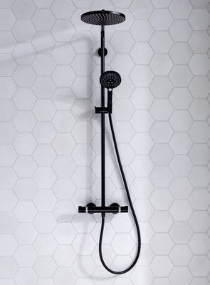 Hansgrohe Showerpipe Raindance Select S240 1jet, PowderRain, KB 240 mm, matt, 1109 x 305 x 582 x 582 mm, Farbe schwarz Bild 15