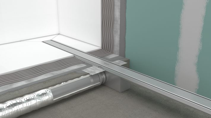 Hansgrohe Komplettset RainDrain Compact 1200 mm für flache Installation BST, 181 x 1200 x 77 mm Bild 6