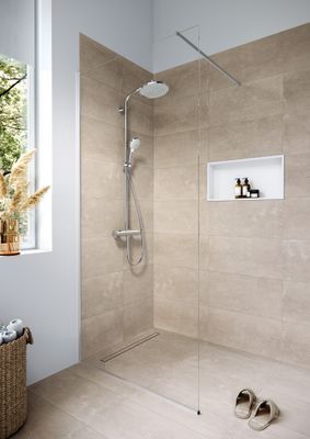 Hansgrohe Komplettset RainDrain Compact 700 mm befliesbar für flache Installation, 191 x 700 x 64 mm Bild 5