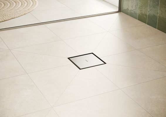 Hansgrohe Komplettset Punktab.RainDrain Point 100 x 100 mm befliesbar, 117 x 100 x 100 mm, Farbe silberfarben Bild 3