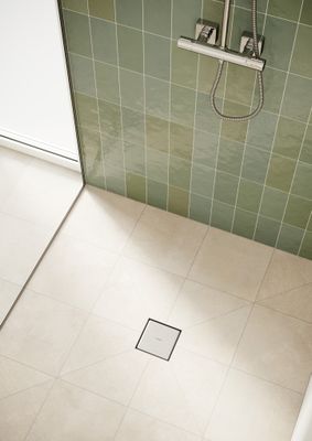 Hansgrohe Komplettset Punktab.RainDrain Point 100 x 100 mm befliesbar, 117 x 100 x 100 mm, Farbe silberfarben Bild 5