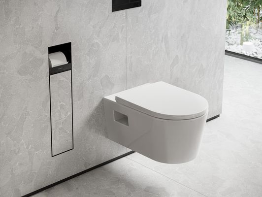 Hansgrohe Ein.Toilettenbürstenh.XtraStoris Rock mit Papierhalter u.befliesbarer Tür MSW, 690 x 240 mm, Farbe schwarz Bild 7
