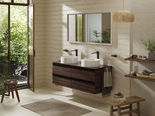Hansgrohe Konsole Xelu Q 1360 x 540 mm, mit 2 Ausschnitten, für AWT ohne Hl.we hgl, 1360 x 550 mm Bild 3