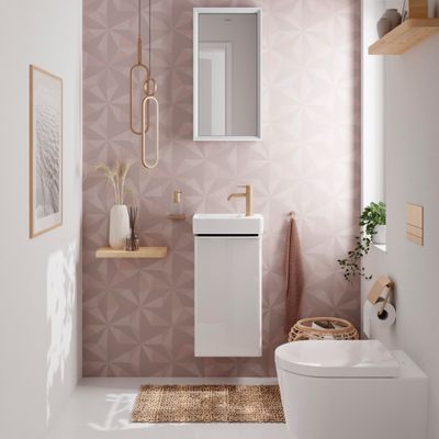 Hansgrohe Handbwaschbecken Xelu Q 360 x 250 mm mit Abl.re.mit Hahn./ohne Überl.SmartClean weiss, 115 x 250 mm, Farbe weiß Bild 7
