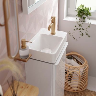 Hansgrohe Lotionspender AddStoris brushed, 158 x 81 x 118 mm, Farbe bronze Bild 4