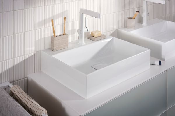 Hansgrohe Aufsatzwaschtisch ge Xevolos E 600 x 480 mm ohne Hanl.Überlauf, SmartClean we, 190 x 480 mm, Farbe weiß Bild 11