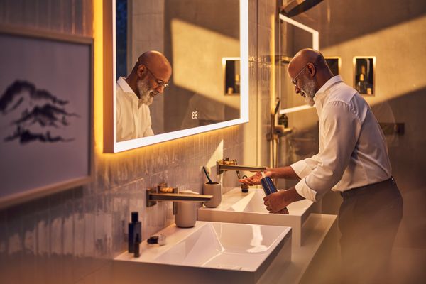 Hansgrohe Konsole Xevolos E 1570 / 550 mm mit 2 Ausschnit.für WTge 600 / 480 mm SBma, 1570 x 550 mm Bild 21