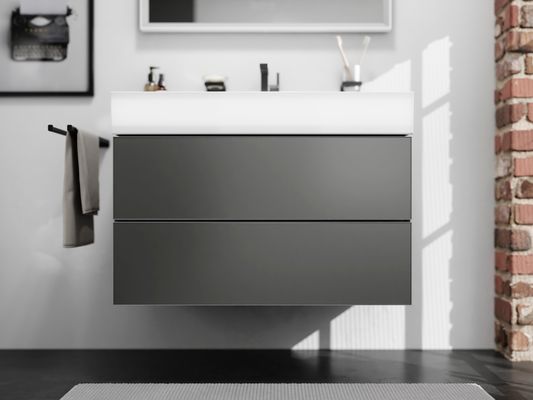 Hansgrohe Waschtisch Xevolos E 1000 x 480 mit Hahnloch ohne Überlauf, SmartClean weiss, 190 x 480 mm, Farbe weiß Bild 11