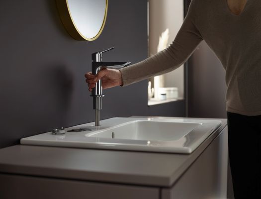Hansgrohe Fine Einhebel-Waschtischmischer, ComfortZone 110, mit Ablaufgarnitur,121 mm, 177 x 121 mm, Farbe chrom Bild 7