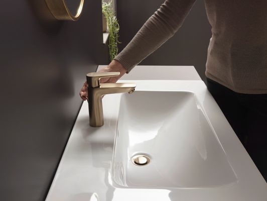 Hansgrohe Einhebel-Waschtischmischer, ComfortZone110, mit Ablaufgarnitur,112 mm, brush.bronz, Farbe bronze Bild 7