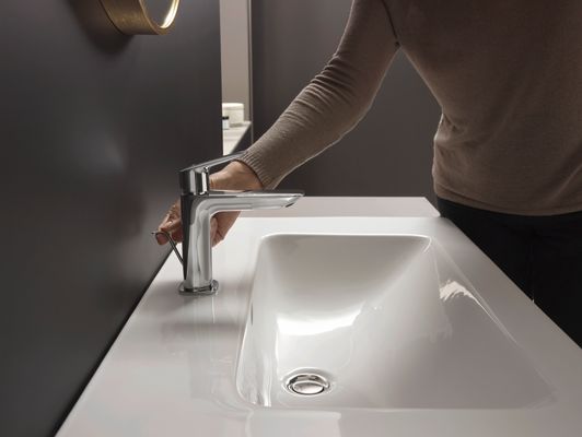 Hansgrohe Fine Einhebel-Waschtischmischer, ComfortZone 110, mit Ablaufgarnitur,121 mm, 177 x 121 mm, Farbe chrom Bild 8