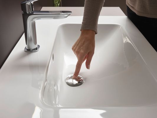 Hansgrohe Fine Einhebel-Waschtischmischer, ComfortZone 110, Push-Open,121 mm, 177 x 121 mm, Farbe chrom Bild 7