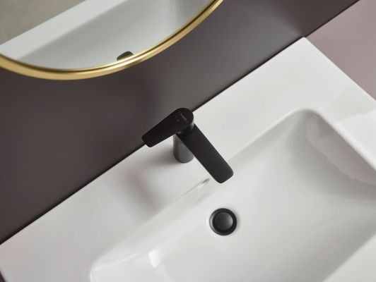 Hansgrohe Einhebel-Waschtischmischer 110, CoolStart, mit Ablaufgarnitur, Ausladung 112 mm, schwar, Farbe schwarz Bild 13