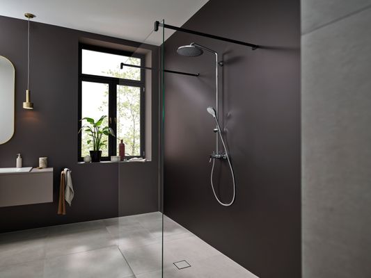 Hansgrohe Showerpipe Croma Select S 280 1jet, KB, HB und Einhandmischer AP, 1439 x 304 x 539 x 539 mm, Farbe chrom Bild 5