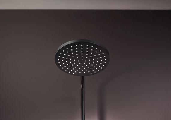 Hansgrohe Showerpipe Vernis Blend 200 1-strahlig, mit Thermostat, EcoSmart, 1424 x 276 x 512 mm, Farbe schwarz Bild 9