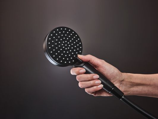 Hansgrohe Showerpipe Vernis Blend 200 1-strahlig, mit Thermostat, EcoSmart, 1424 x 276 x 512 mm, Farbe schwarz Bild 11