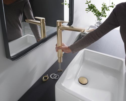 Hansgrohe Waschtischmischer 240 Talis E BBR, ohne Ablaufgarnitur, Farbe bronze Bild 7