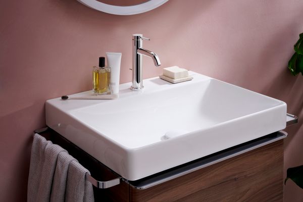 Hansgrohe Waschtisch Xelu Q 600 x 480 mm mi.Hahnloch oh.Überlauf, SmartClean weiss, 130 x 480 mm, Farbe weiß Bild 20