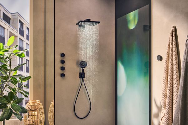 Hansgrohe Kopfbrause Raindance E 300 1jet mit Brausearm 390 mm,300 x 300 mm, matt, 110 x 300 x 300 x 540 x 540 mm, Farbe schwarz Bild 22